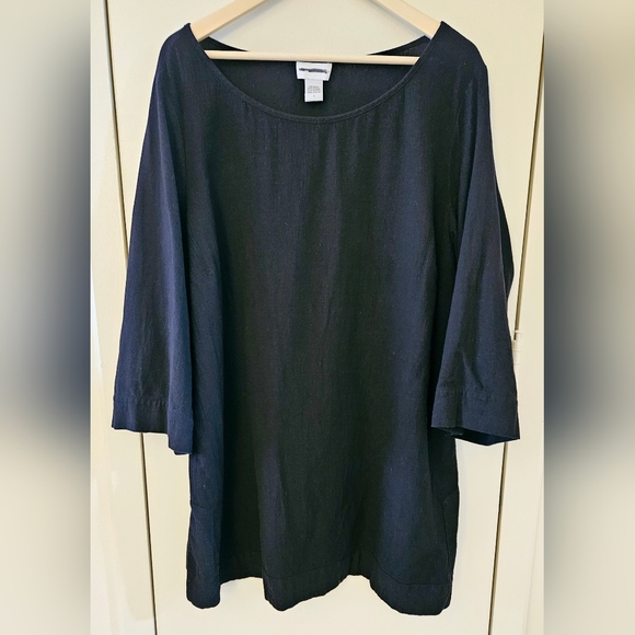 Soft Surroundings 100% Cotton Asymmetrical Midi Dress - Picture 1 of 10